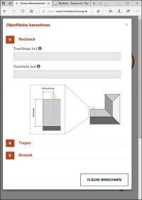 Online-Rinnenberechnungsprogramm von Grömo