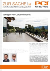 PCI-„Zur Sache“: Verlegung von Outdoorkeramik
