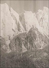 Zugspitze als Wandbild aus Sichtbeton