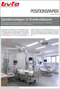 bvfa-Positionspapier zu Sprinkleranlagen in Krankenhäusern