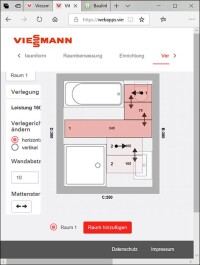 Neues Planungstool für elektrische Fußbodenheizungen von Viessmann