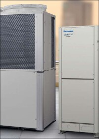 Tricky: Hybride Klimaanlage aus gas- und strombetriebenen Außengeräten von Panasonic