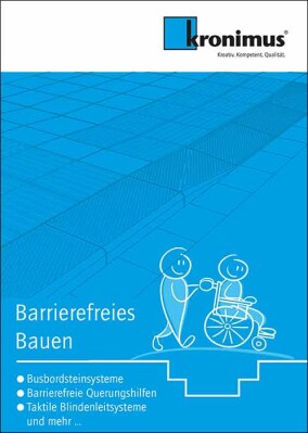 Broschüre zum barrierefreien Bauen mit Bordsteinen, Blindenleitsystemen, Querungshilfen,...