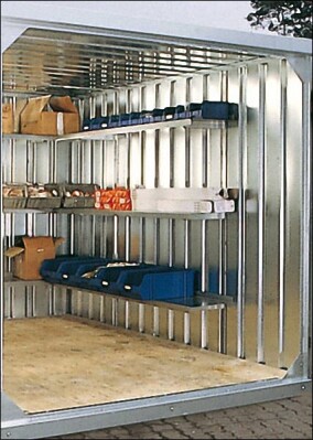 Schnellbaucontainer im Einsatz als Materialcontainer