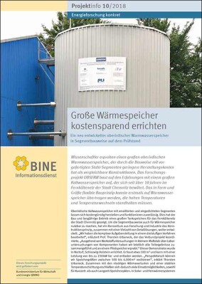BINE-Projektinfo: Große Wärmespeicher aus Segmenten kostensparend errichten