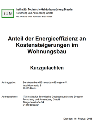 Gutachten: „Energetische Anforderungen sind kein Kostentreiber für bezahlbaren Wohnungsbau“