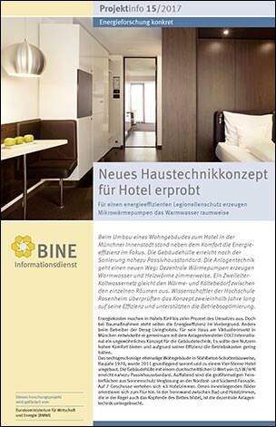 BINE-Projektinfo „Neues Haustechnikkonzept für Hotel erprobt“ (15/2017)