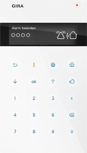 Bediengerät von Gira Alarm Connect