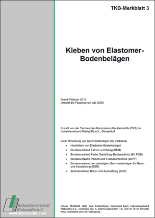 TKB-Merkblatt 3: Kleben von Elastomerbodenbelägen