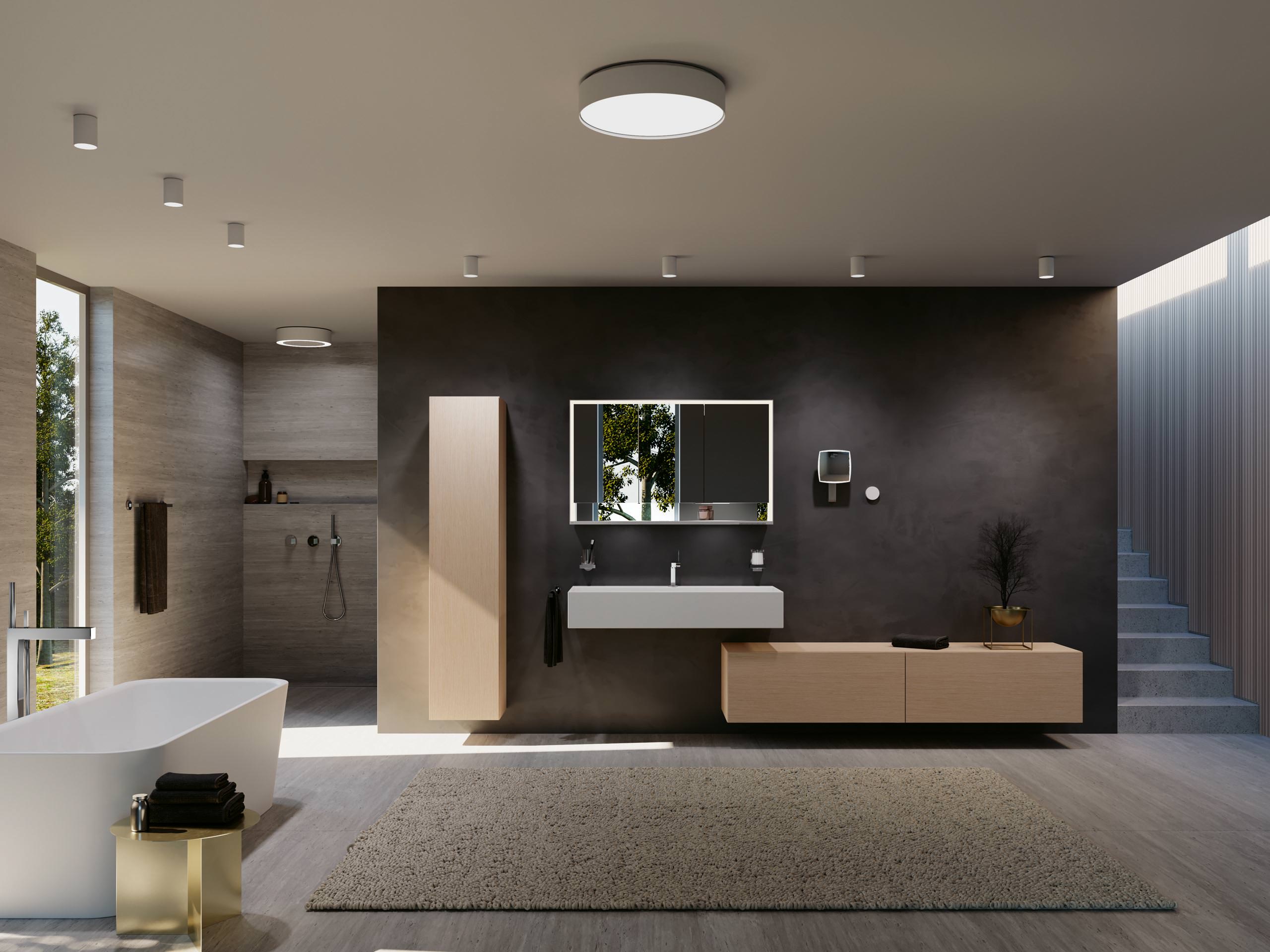 Smarte, durchgängige Badbeleuchtung vom Badausstatter Keuco