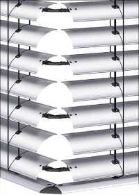 Warema-Raffstore ohne Führungselement an der Ecke