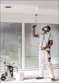 Spezielles Malervlies von Erfurt für den Farbauftrag im Airless-Verfahren