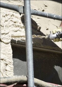 Ecosphere: Mineralische Spritz-Wärmedämmung mit Mikrohohlglaskugeln für innen und außen