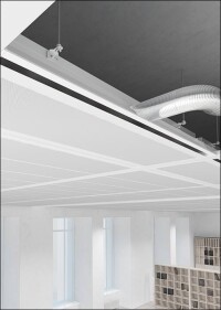 Lindners AirBeam kombiniert Wärme-/Kältestrahlung von der Decke mit Lüftung