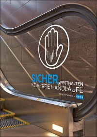 Mit UV-C-Licht gegen Krankheitserreger auf Rolltreppenhandläufen