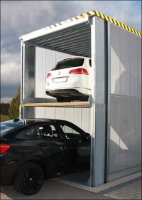 Unsichtbarer Parkraum 4.0: Neue Unterflurbühnen für bis zu zwei Autos à la Klaus Multiparking