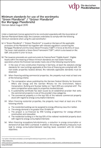 Mindeststandards für „Grüne Pfandbriefe“