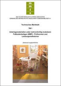 MMFA hat technisches Merkblatt „Unterlagsmaterialien“ aktualisiert