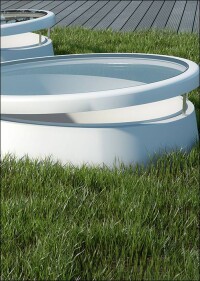 Große, runde Flachdachfenster mit verdeckt liegendem Antrieb