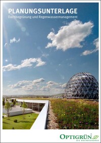 Planungsunterlage von Optigrün für Dachbegrünung und Regenwassermanagement