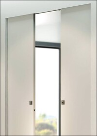 Einbauelement für innenlaufende Schiebetüren ohne sichtbare Zarge