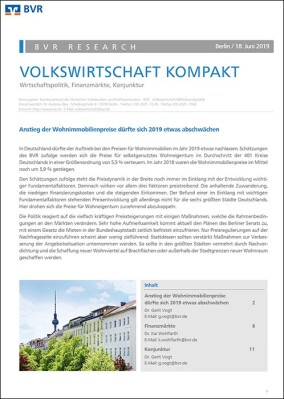 BVR: „Wohnimmobilienpreise werden 2019 um 5,5% steigen“