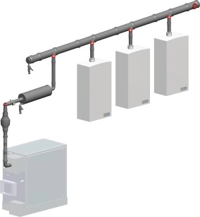 Herstellerunabhängiges Abgassystem für BHKW- und Brennwert-Kaskade