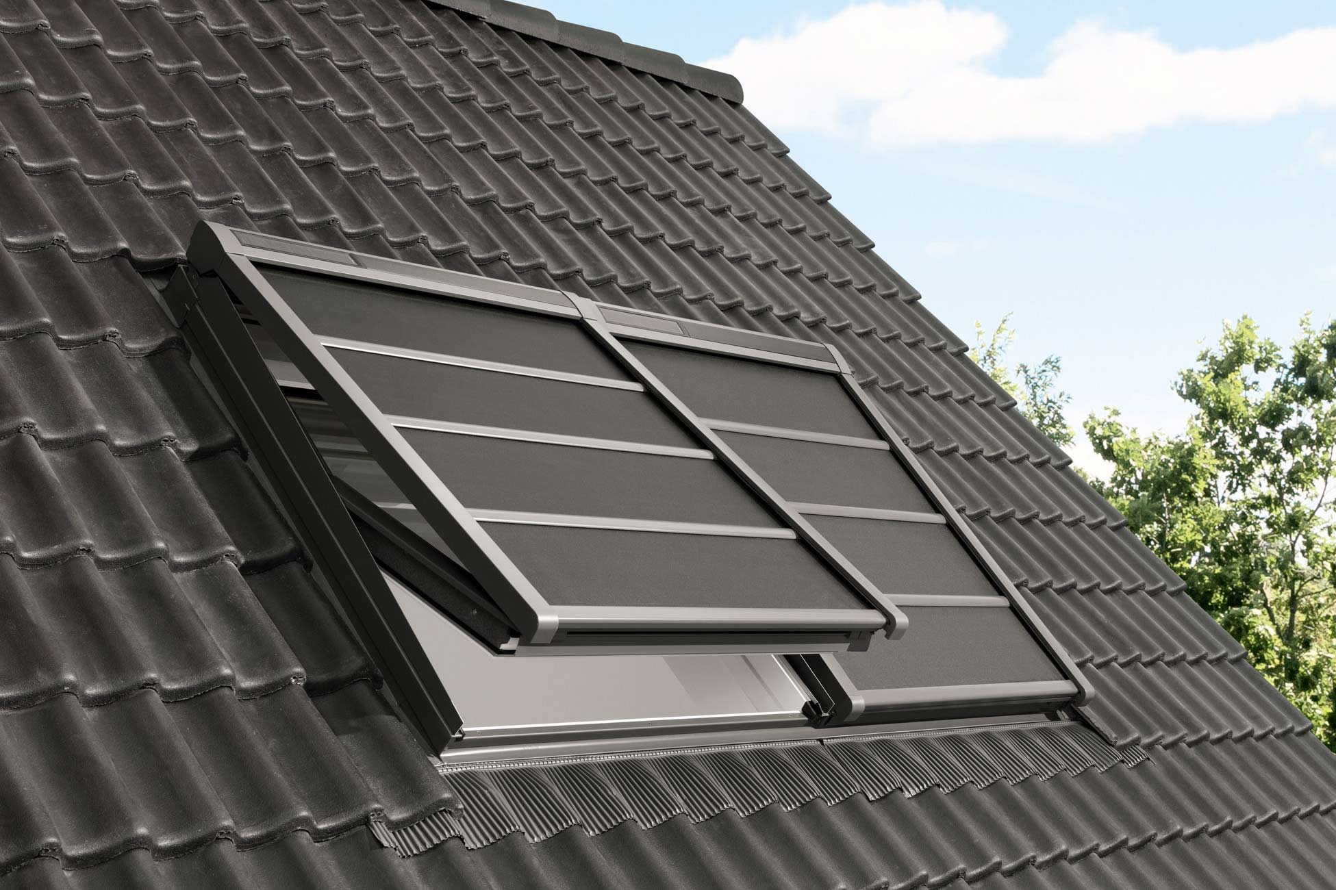 Neue au 223 enliegende und verdunkelnde Fenstermarkise f 252 r Velux Dachfenster