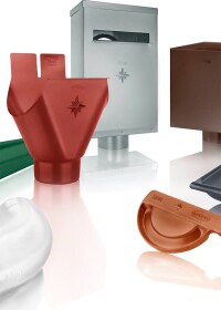 Grömos Komplettsystem Alustar macht Dachentwässerung farbig