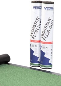 Doppelqualifizierte Gründachbahn Vedastar Flor Duo jetzt auch mit grüner Beschieferung