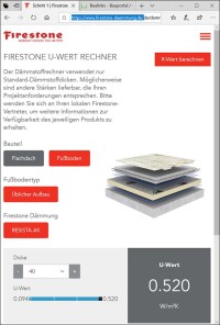 Dämmstoffrechner für Dach und Boden von Firestone online