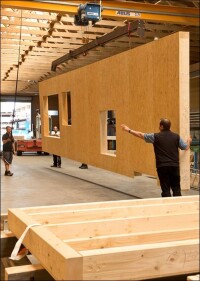 Kita und Erzieherfachschule in mehrgeschossiger Holzrahmenbauweise mit Einblasdämmung