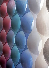 Lamellen mit 3D-Effekt-Bedruckung als Sicht- und Sonnenschutz oder als Raumteiler