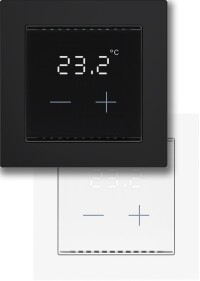 Neuer, puristischer Raumtemperaturregler von Elsner für übliche Schalterprogramme