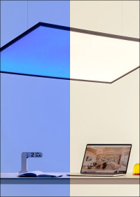 Desinfektion mit violetten Lichtanteilen und UV-Licht: Integralis von Artemide