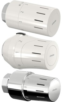 Puristisch bis glänzend: Drei neue Thermostatköpfe von Simplex für Design-Heizkörper 