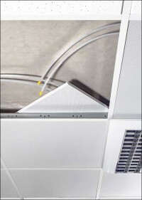 Heiz- und Kühldeckenelement von Empur für abgehängte 600er Rasterdecken