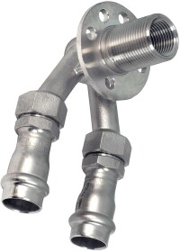 Neue Edelstahl-Wanddurchführung mit Doppelwandscheibe von Sanha