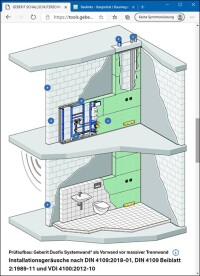Schallschutztool von Geberit zur Einhaltung von Schallschutzanforderungen