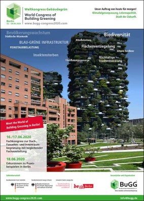 Verschoben!! Weltkongress Gebäudegrün 2020: „Meet the World of Building Greening in Berlin!“