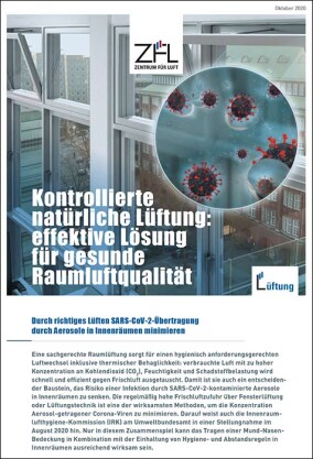 VFE-Whitepaper: Kontrollierte natürliche Lüftungskonzepte zum Schutz vor Corona-Aerosolen