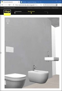 Vorwandinstallations-Konfigurator von Viega für eine individuelle Badgestaltung