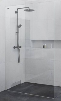 Maximum an Transparenz à la Duscholux: Duschwand Air 3