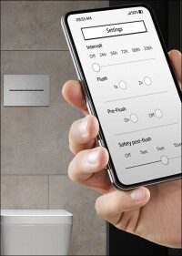 Robust, puristisch, berührungslos, programmierbar: TECEsolid-WC-Elektronik mit ToF-Sensorik