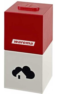 Roter Warema-Würfel bringt Sonnenschutz ins Smart Home-System homee
