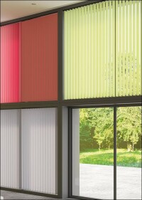 Neue Vertikal-Jalousien von MHZ mit dekorativen wie auch funktionalen Stoffen und Lasercut-Designs