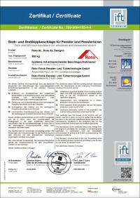 Roto Aluvision: Ohne Sonderzulassung bis Flügelhöhe 3.000 mm