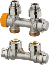 Multifunktions-Thermostatventil der Marke IMI Heimeier mit automatischer Durchflussregelung