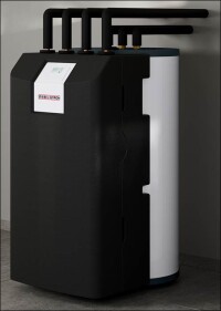 Speicher- und Hydraulikmodul platzsparend kombiniert à la Stiebel Eltron