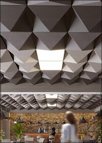 HeartFelt Origami: Filzdeckensystem nimmt sich die Kunst des Papierfaltens zum Vorbild